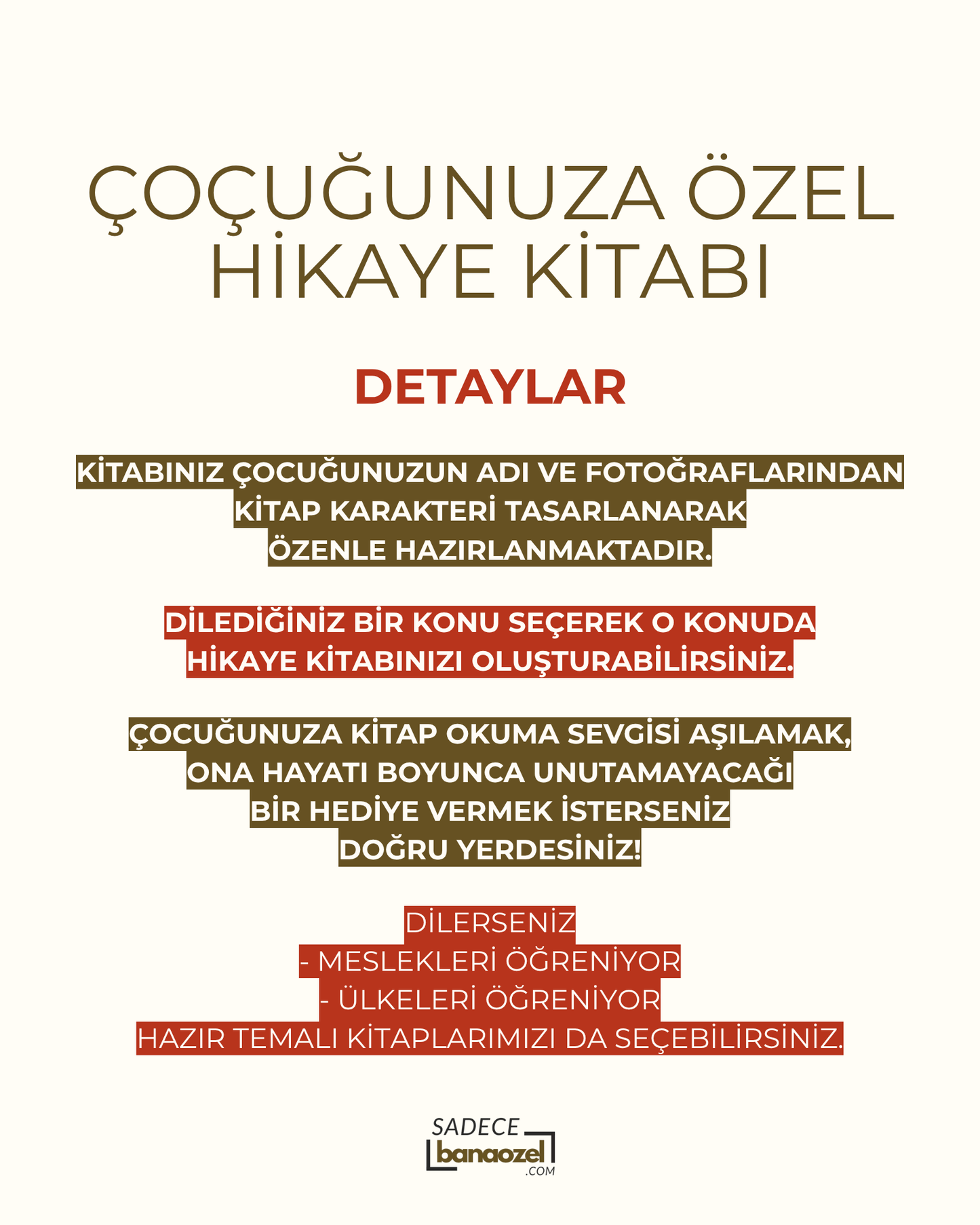 Çocuğunuza Özel Hikaye Kitabı